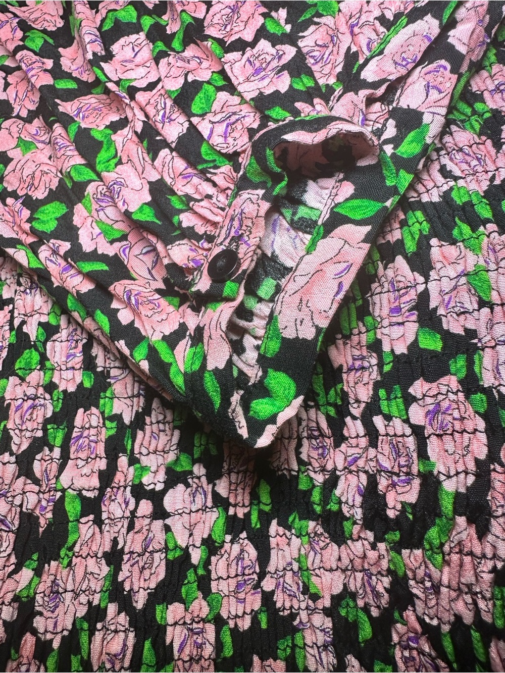 NWT ZARA pink rose floral print minidress in size Small - Picture 11 of 16